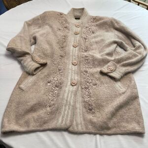 Fully Fashion Angora VTG Long Cardigan Jacket Free Size One Size